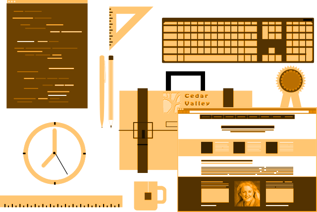 Web Development Design Elements Flat